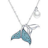 Whale Tail Pearl Ocean Necklace