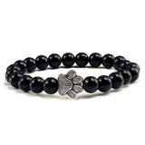 Beaded Paw Bracelet – Natural Stone Design
