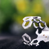 Adjustable 18K Gold Plated Honeycomb Ring