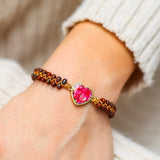 Intense Red Opal Love Protection Bracelet