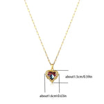 Crystal Ocean Heart Pendant Necklace