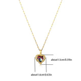 Crystal Ocean Heart Pendant Necklace