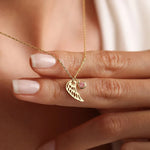 Angel Wing Birthstone Necklace