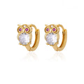 Crystal Animal Hoop Earrings