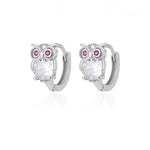 Crystal Animal Hoop Earrings