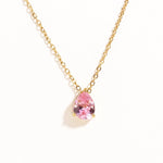 Crystal Teardrop Birthstone Necklace
