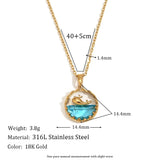 Blue Ocean Whale Pendant Necklace