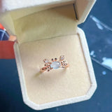 Ocean Crab Ring with Aquamarine Crystal