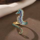 Ocean Dreams Seahorse Adjustable Ring