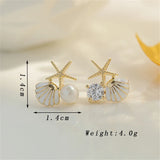 Coastal Dream Starfish Pearl Earrings
