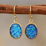 Druzy Opal Dangle Earrings