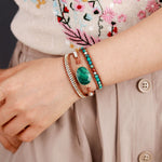 Intense Malachite Wrap Bracelet