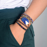 Lapis Lazuli Protection Wrap Bracelet