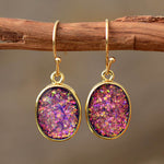Druzy Opal Dangle Earrings