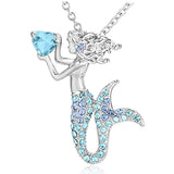 Crystal Mermaid Pendant Necklace