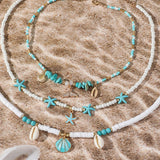 Bohemian Ocean Shell Layered Necklace
