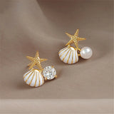 Coastal Dream Starfish Pearl Earrings