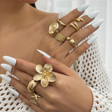 Vintage Flower Petal Ring Collection