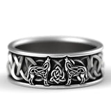 Viking Wolf Ring Statement Piece