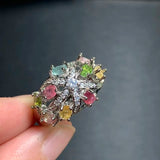 Natural Tourmaline Adjustable Ring