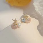 Coastal Dream Starfish Pearl Earrings