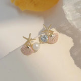 Coastal Dream Starfish Pearl Earrings