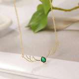 Deer Antler Necklace with Delicate Heart Charm