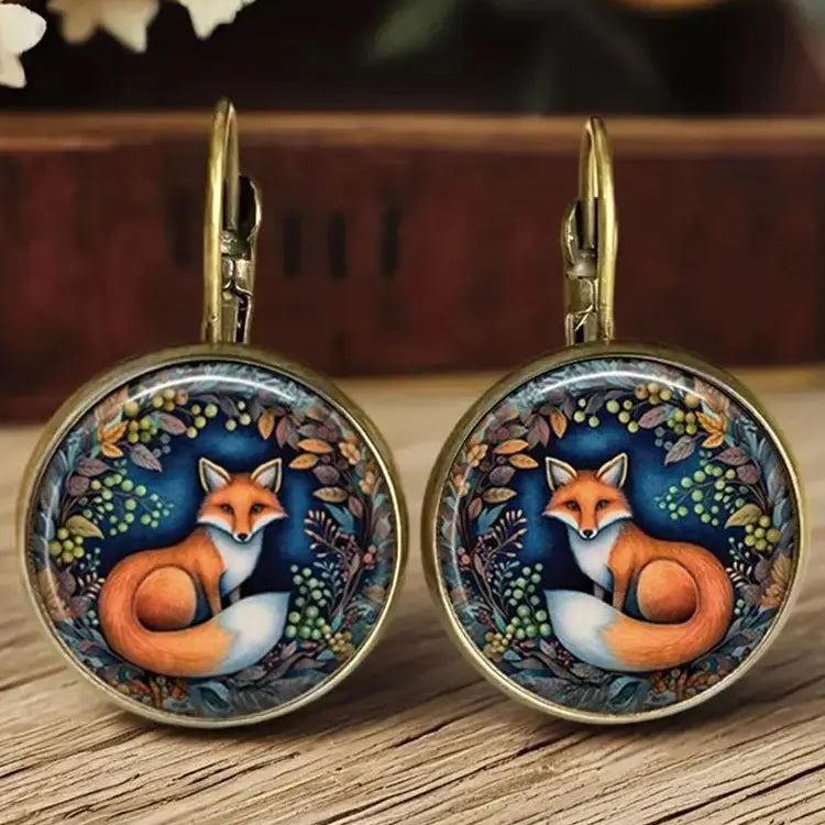 Whimsical Animal Glass Dome Earrings