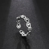 Adjustable Paw Print Ring – Made of Stainless Steel