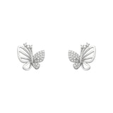 Elegant Zircon Butterfly Stud Earrings