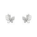 Elegant Zircon Butterfly Stud Earrings