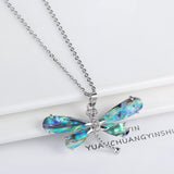 Natural Shell Butterfly Pendant Necklace