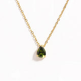 Crystal Teardrop Birthstone Necklace