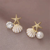 Coastal Dream Starfish Pearl Earrings