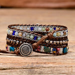 Blue Heart Calcite & Amazonite Bracelet