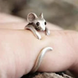 Adorable Mouse Wrap Ring – Vintage Adjustable Jewellery