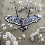 Vintage Owl Moon Necklace