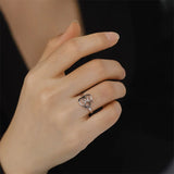 Gold-Tone Paw & Heart Ring – Stainless Steel Jewellery for Pet Lovers