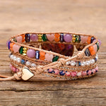 Purple Heart Calcite Wrap Bracelet