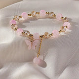 Beautiful Butterfly Beaded Stretch Bracelet