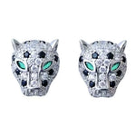 Colourful Leopard Crystal Statement Earrings