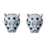 Colourful Leopard Crystal Statement Earrings