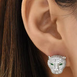Colourful Leopard Crystal Statement Earrings