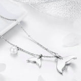 Whale Tail Pearl Ocean Necklace