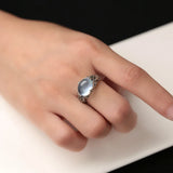 Vintage Aquamarine Sterling Silver Ring
