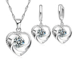 Timeless Heart Necklace and Earrings Set