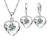 Timeless Heart Necklace and Earrings Set