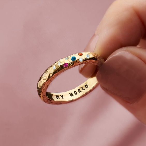 Vintage Colourful Gold Ring