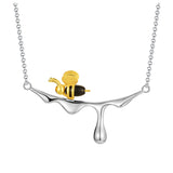 Dripping Honey & Bee Necklace