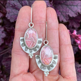 Vintage Pink Stone Earrings